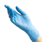 BENOVY Nitrile Chlorinated, перчатки нитриловые, голубые